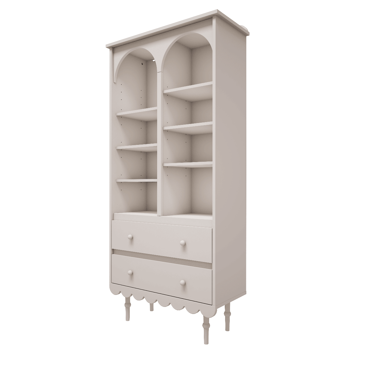 Wood Luck Hoge Boekenkast Babushka - Wit image 0