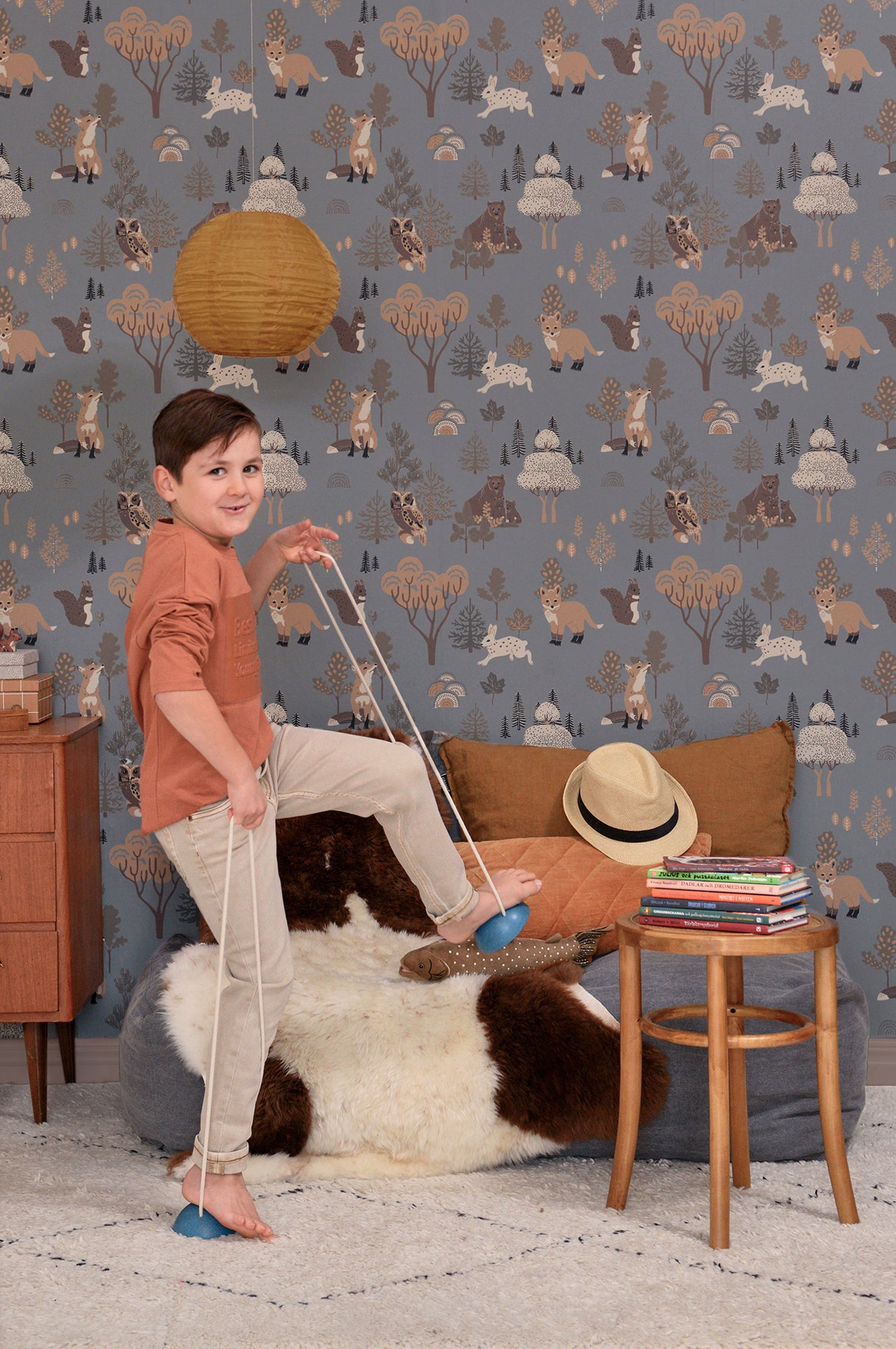 Majvillan Behang - Deep Forest - Midnight Blue image 2