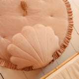 Fluwelen schelpkussen - latte image 4