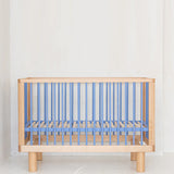 KARL & FRIC Ledikant Nox - Naturel met blauwe spijlen image 3