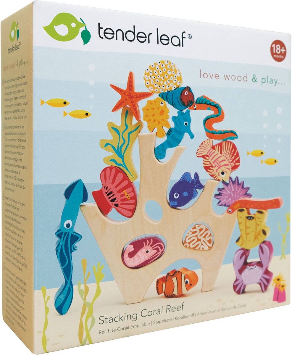 Tender Leaf Toys - Stapelspeelgoed Koraalrif - Hout image 8