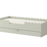 Montessori Junior Bed met Schulprand - Met Lade - 80x160cm - Sage Groen