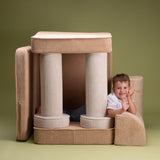 Wigiwama Ribstof Kinderbank - Brown Sugar Settee - Sofa Speelbank image 5