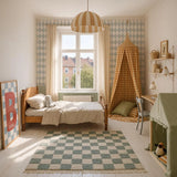 Dekornik Behang - French Diamond Stars - Ruiten Sterren - Blauw