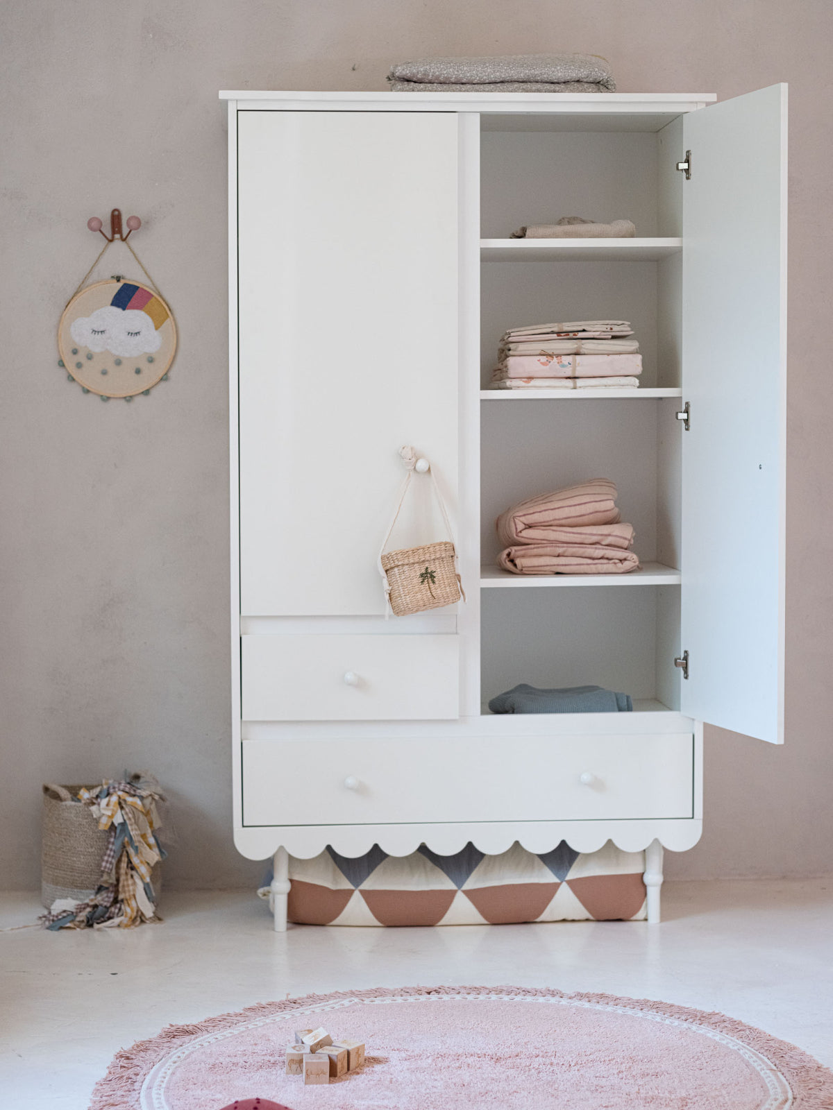 Wood Luck Kledingkast Babushka - Wit image 3