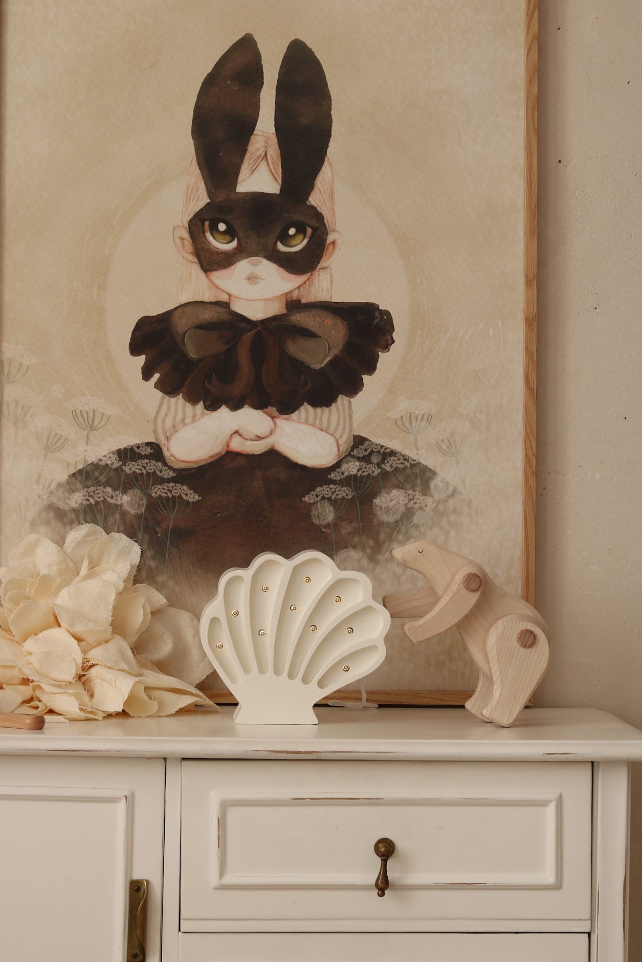 Little Lights Mini Lamp Schelp - Parel Wit image 4