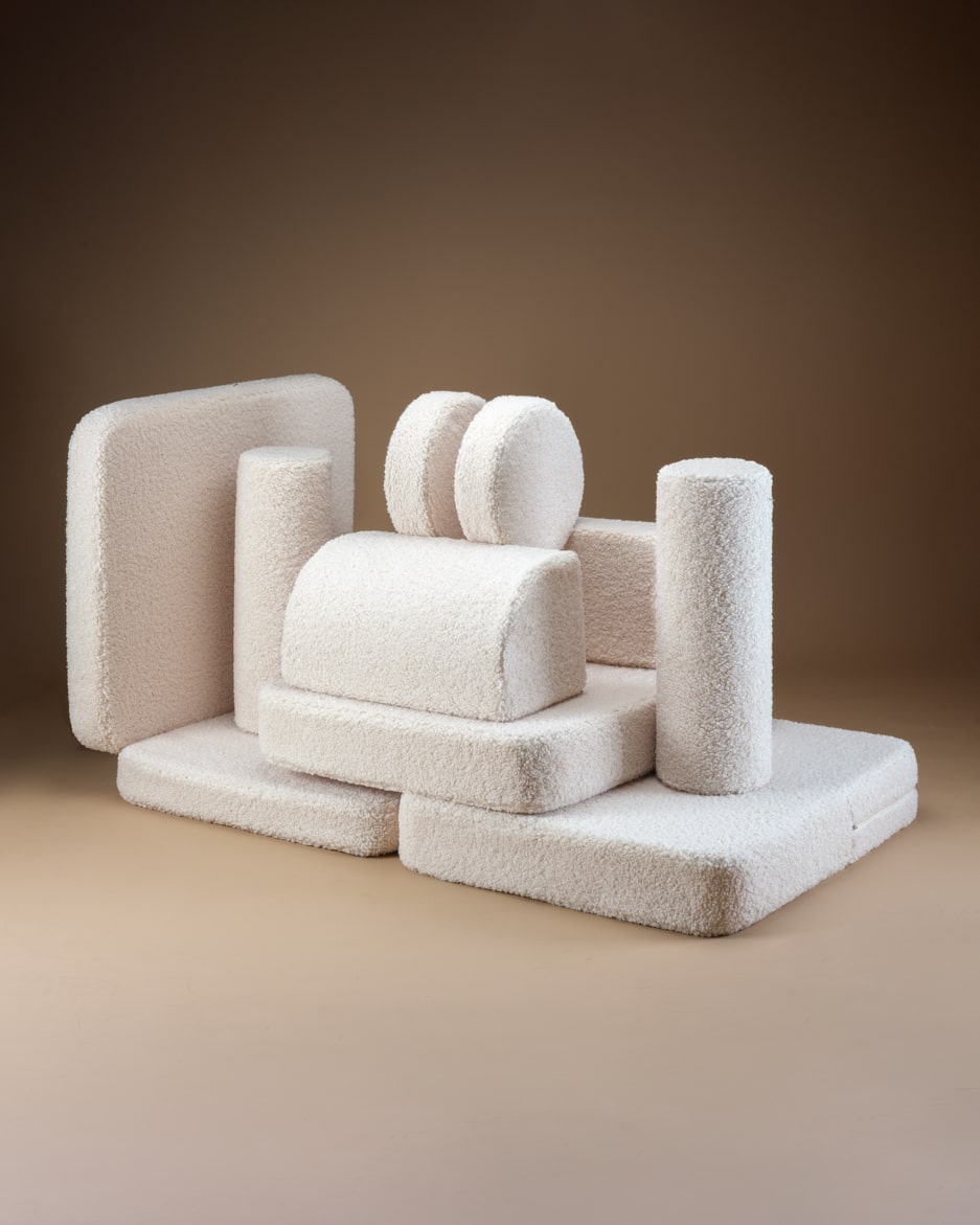 Wigiwama Teddy Kinderbank - Cream White Settee - Sofa Speelbank image 5