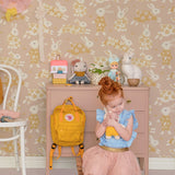 Majvillan Behang - Garden Party - Dusty Blush Pink image 4