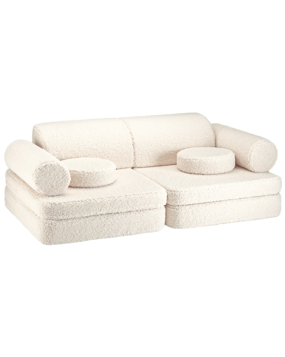 Wigiwama Teddy Kinderbank - Cream White Settee - Sofa Speelbank image 0