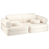 Wigiwama Teddy Kinderbank - Cream White Settee - Sofa Speelbank image 0