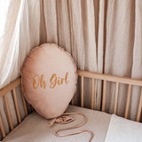 Ballon kussen deluxe -  roze fluweel image 0