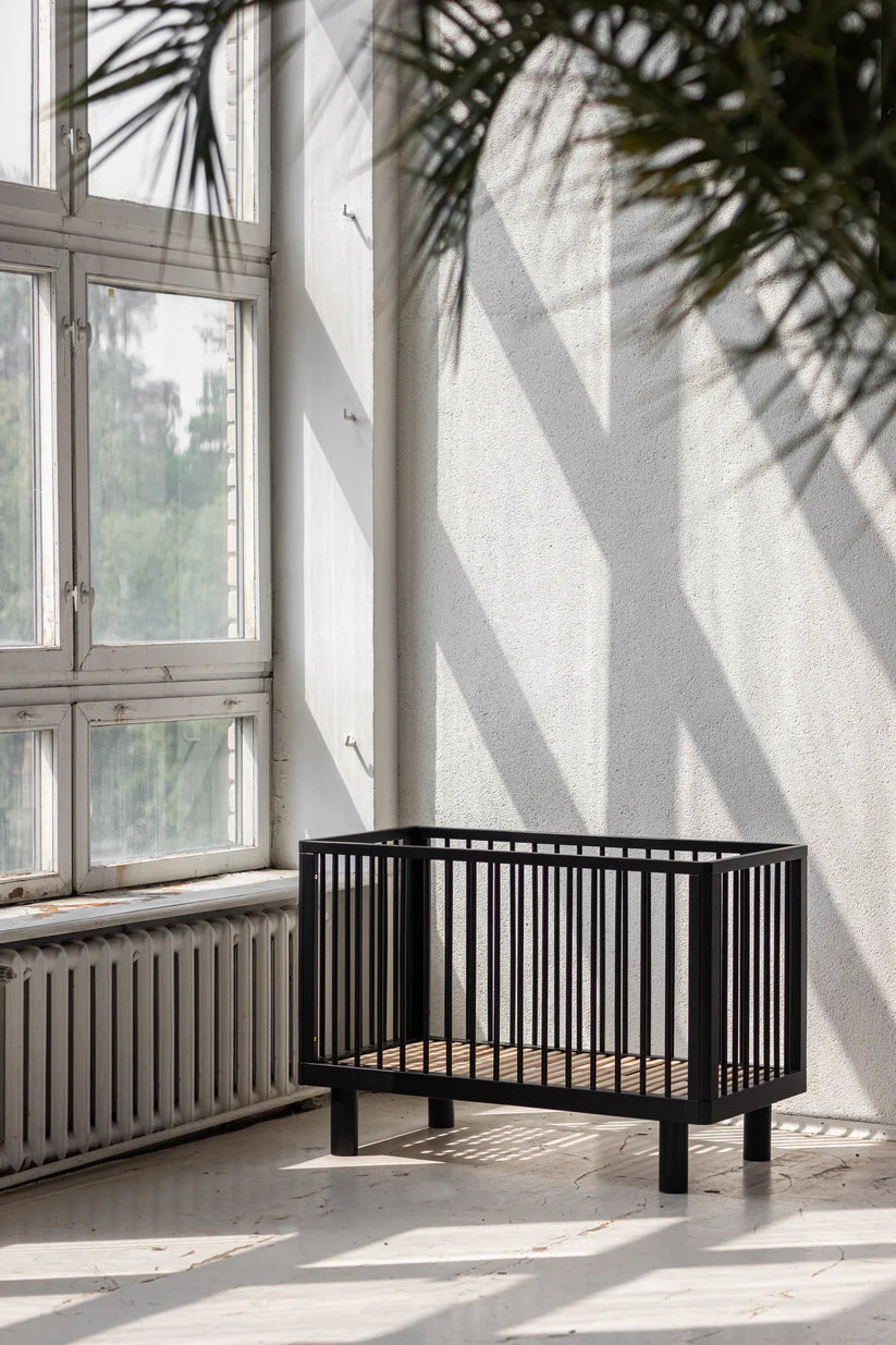 KARL & FRIC Ledikant Nox - Zwart satijn - 60x120cm image 8