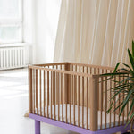 KARL & FRIC Ledikant Nox - Naturel met lila poten image 8