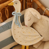 Little Lights Lamp Gans - Wit met Cottage Blue Strik image 3