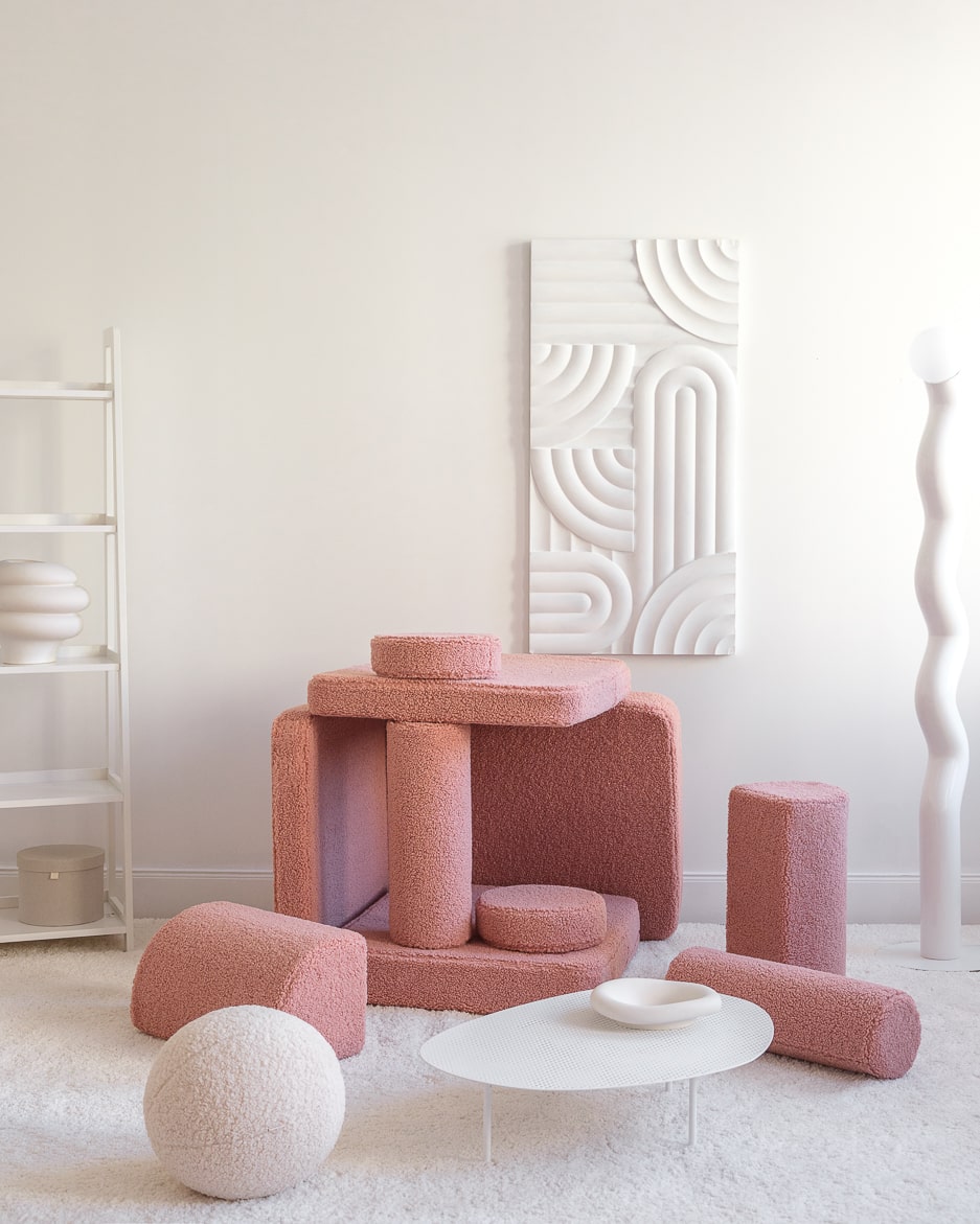 Wigiwama Teddy Kinderbank - Guava Pink - Sofa Speelbank image 5