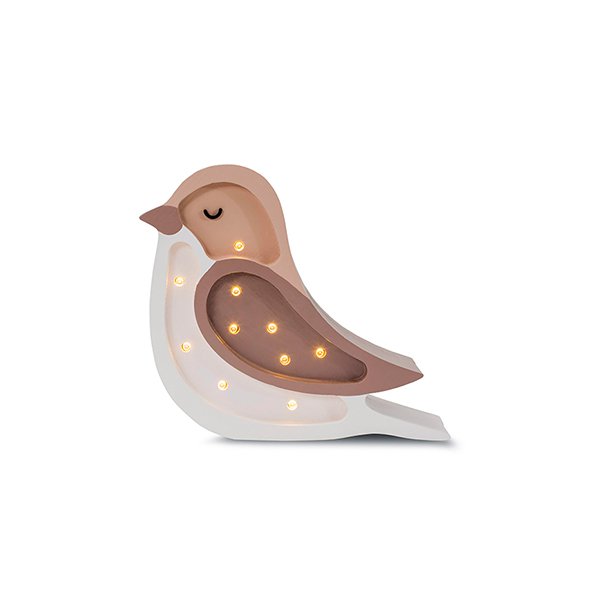 Little Lights Mini Lamp Vogel - Coffee Beige image 0