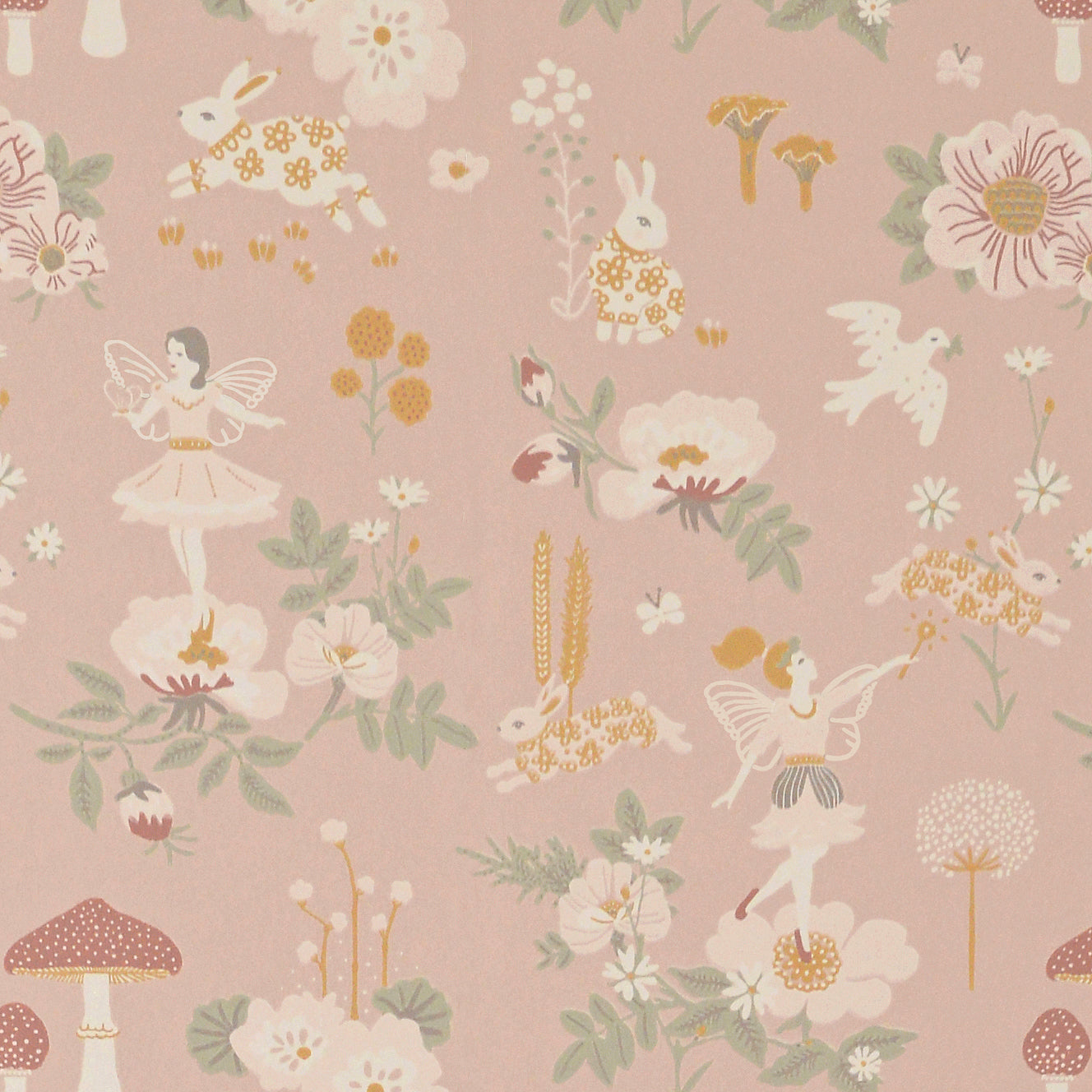 Majvillan Behang - Old Garden - Dusty Rose image 1