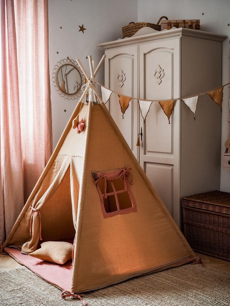 Tipi Tent met Speelmat - Goud image 0