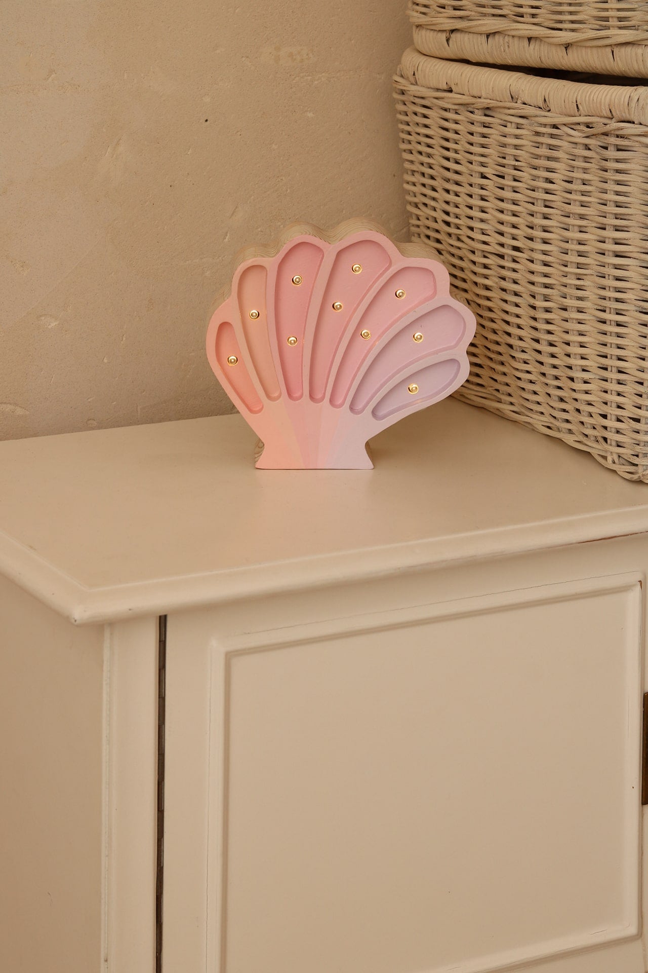 Little Lights Mini Lamp Schelp - Mermaids Pink - Roze image 3