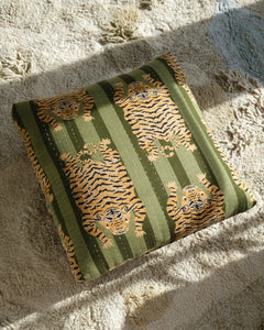 Poef Tijger - Groen - 40 x 40cm image 0