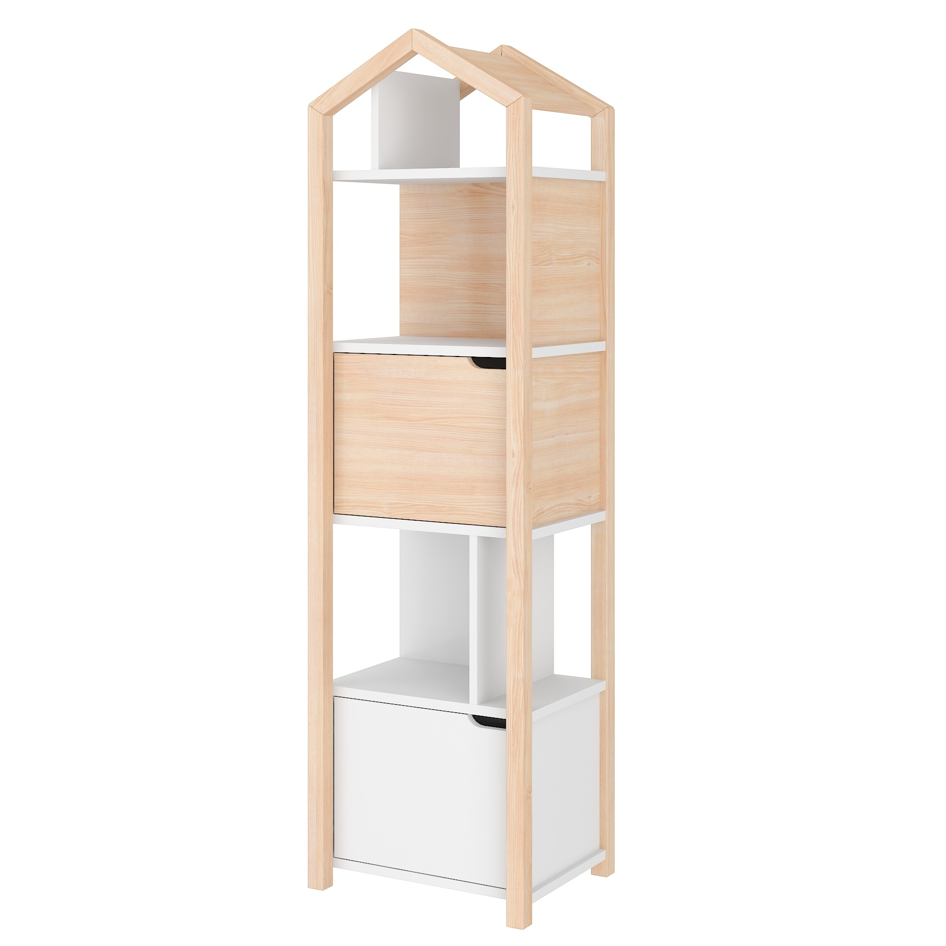 Boekenkast Juno met dakje - Wit image 1