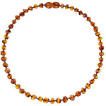 Barnsteen ketting baby/peuter - cognac image 0