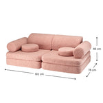 Wigiwama Teddy Kinderbank - Guava Pink - Sofa Speelbank image 6