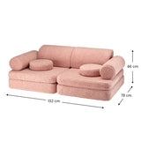 Wigiwama Teddy Kinderbank - Guava Pink - Sofa Speelbank image 6