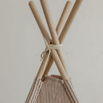 Tipi Tent met Speelmat - Beige Strepen image 4