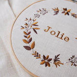 Borduurring met naam - bloemenkrans image 1