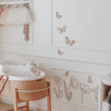 Houten Bloemen en Vlinders Muurdecoratie image 2