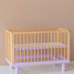 KARL & FRIC Ledikant Nox - Naturel met lila poten image 6