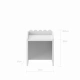 Montessori Schulprand Set - kinderbureau en stoel - Wit image 6