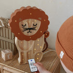 Little Lights Lamp Leeuw  - Serengeti Wood image 1