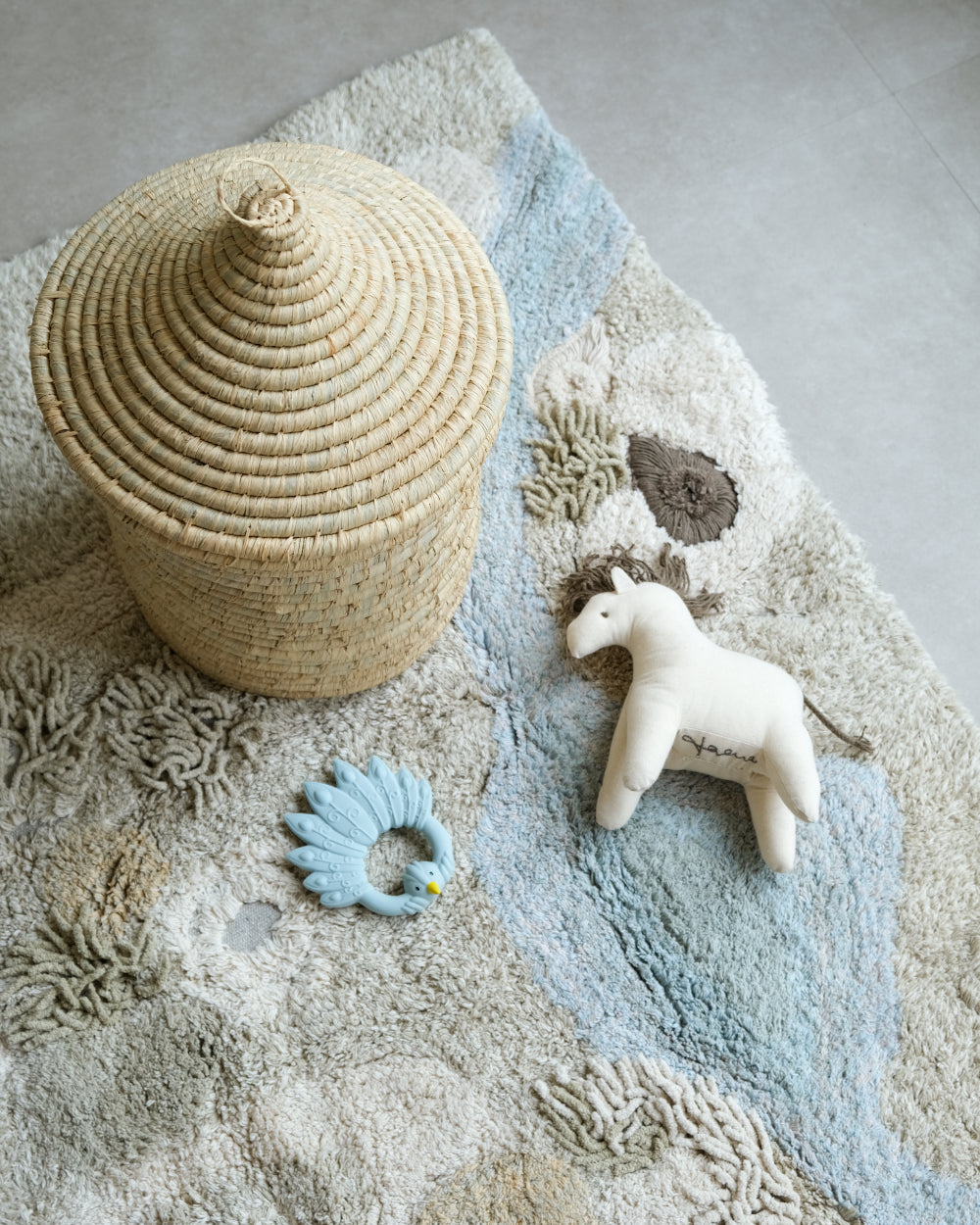 Gevlochten mand - Circus - Olifantsgras - naturel image 2