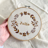 Borduurring met naam - bloemenkrans image 5
