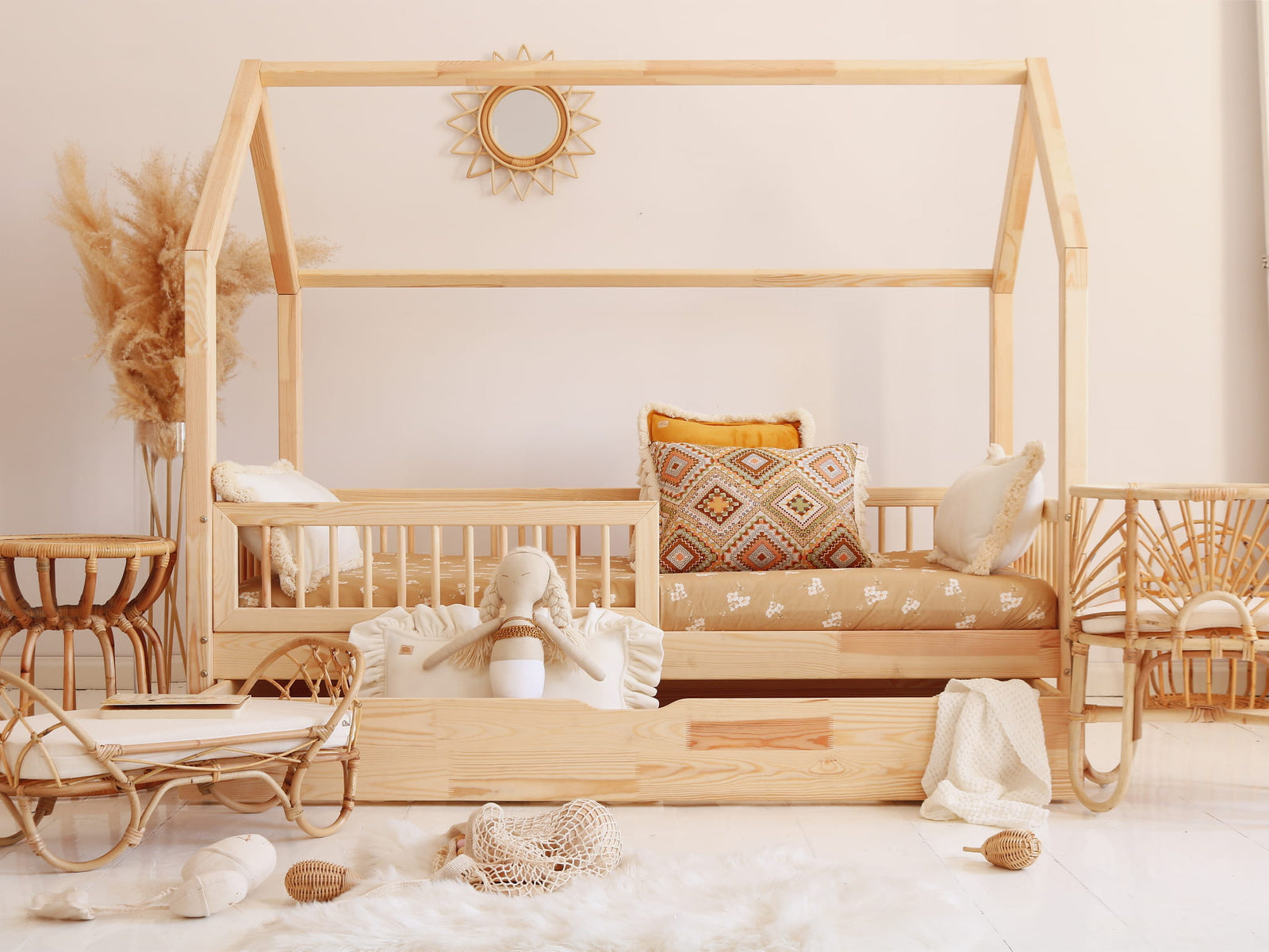 Bedhuisje Perle Natural met Lade - 90x190cm image 0