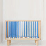 KARL & FRIC Ledikant Nox - Naturel met blauwe spijlen image 0