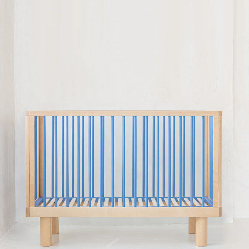 KARL & FRIC Ledikant Nox - Naturel met blauwe spijlen image 0