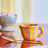 Bloomingville MINI Kopje Nini Roze Geel Aardewerk