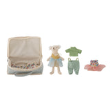 Bloomingville MINI Poppensetje met kleding en koffertje Lara Doll