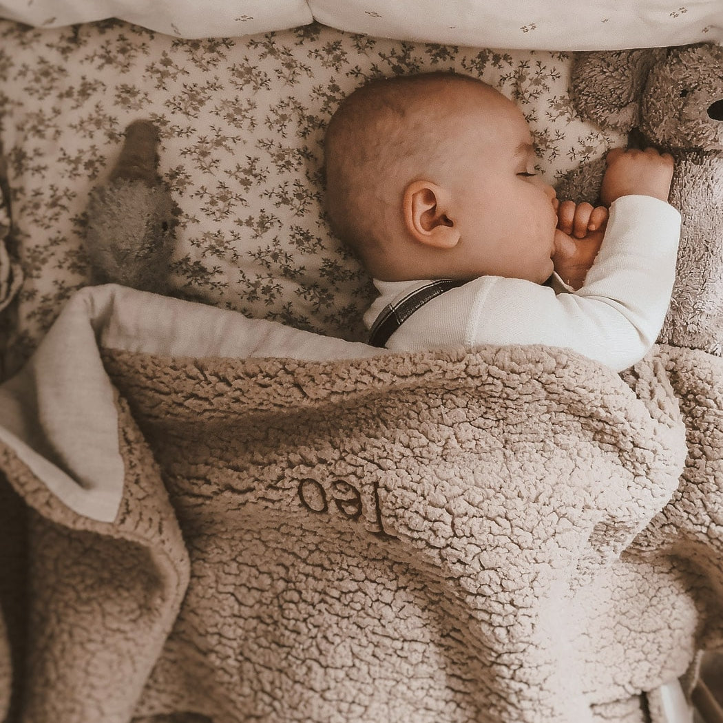 Teddy Deken met Naam - Beige - 78x100cm image 0