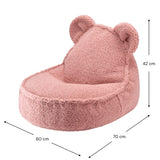 Wigiwama Beren Zitzak voor Kinderen Beer - Guava Pink Bear Beanbag image 5