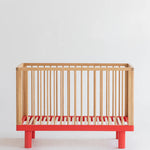 KARL & FRIC Ledikant Nox - Naturel met rode poten image 0