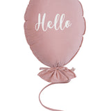 Ballon kussen deluxe -  roze fluweel image 4