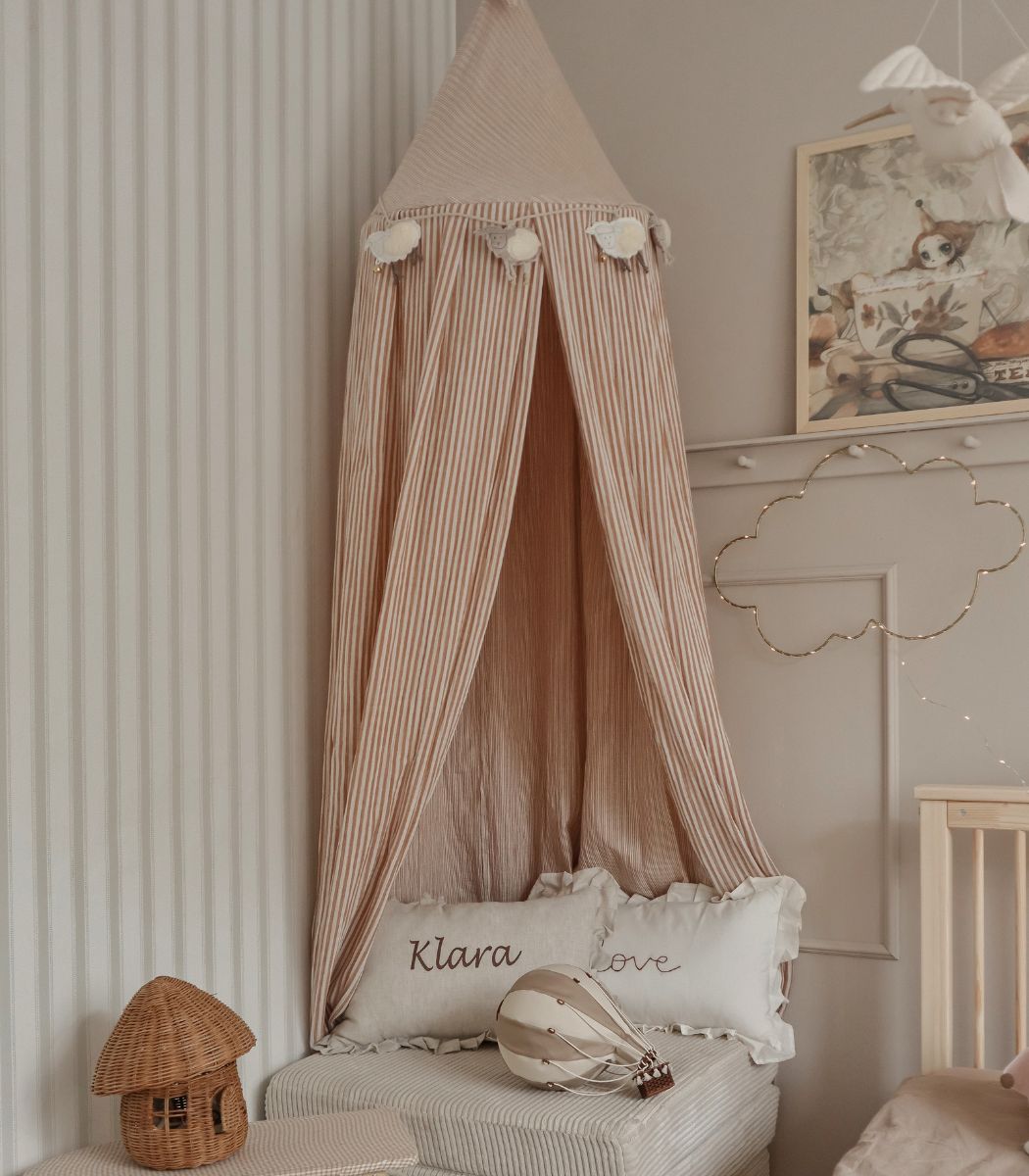 Bedhemel - Beige Strepen image 0