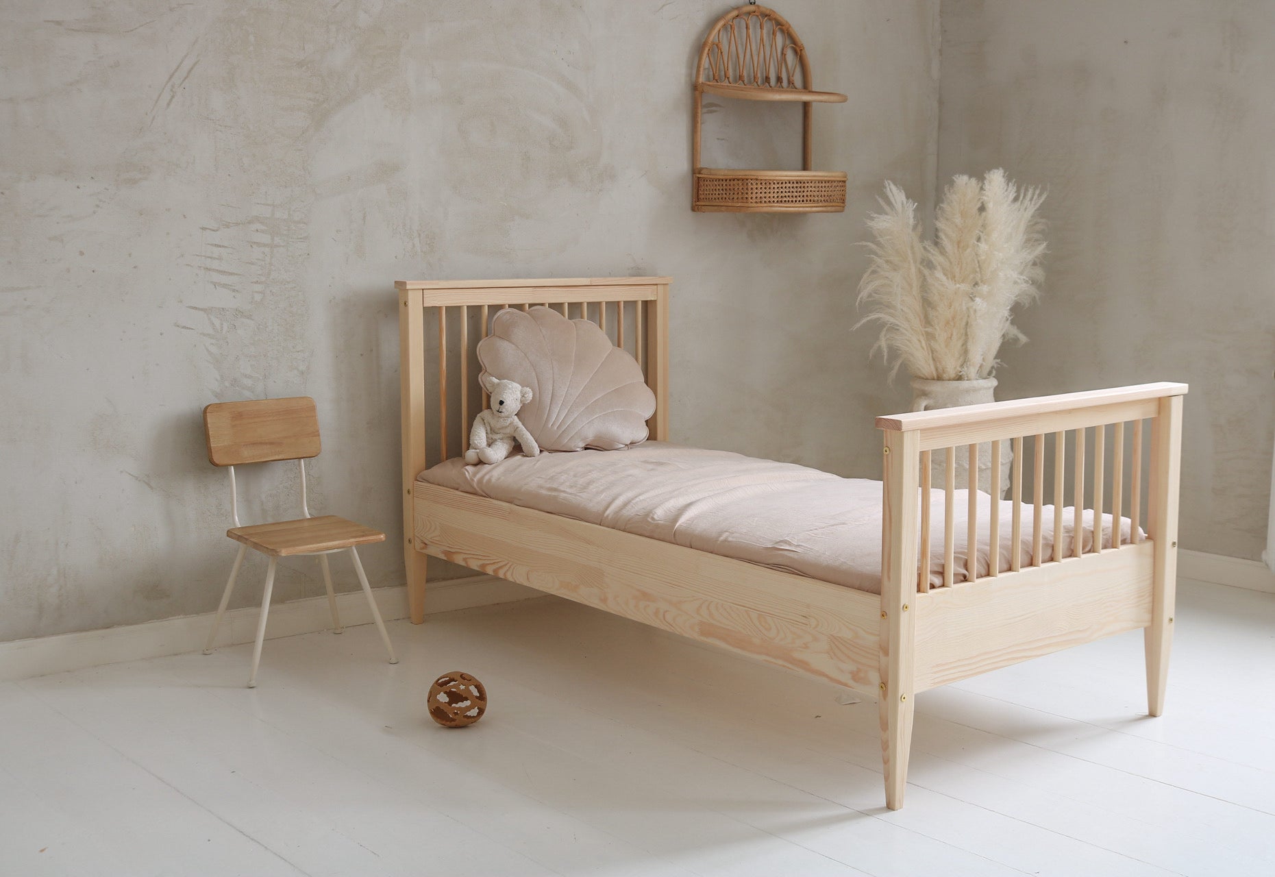 Bed Boho met Spijlen - Eenpersoons 90x190cm image 3