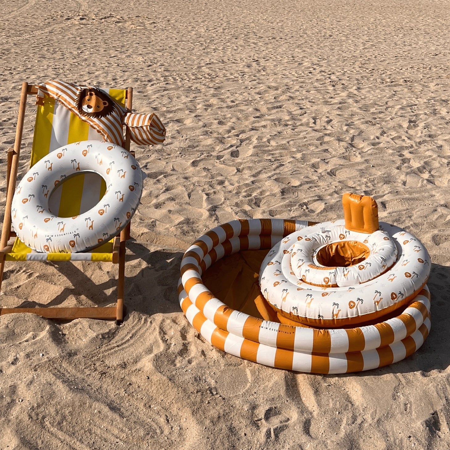 Opblaaszwembad Swim Essentials | Flow Geel/Wit Baby Zwembad Ø 100 cm image 2