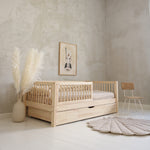 Bed Lourdes Natural met Lade - 90x190cm image 1