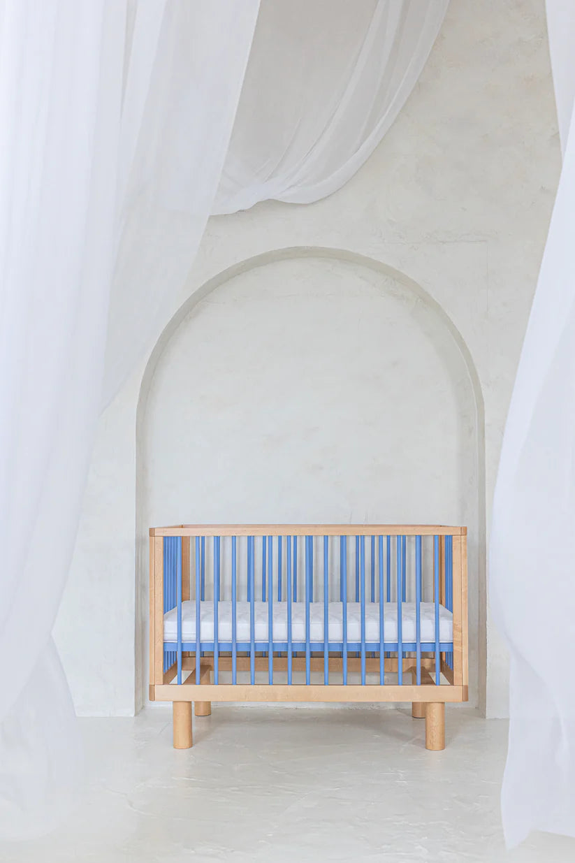 KARL & FRIC Ledikant Nox - Naturel met blauwe spijlen image 9